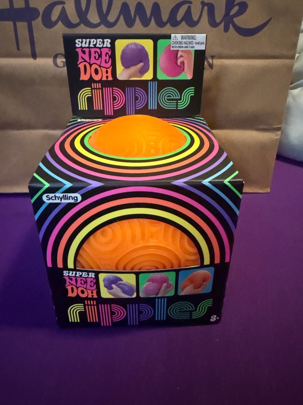 Super NeeDoh Ripples Sensory Squeeze Toy - Orange